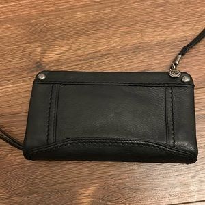 The Sak Ladies Black Leather Clutch